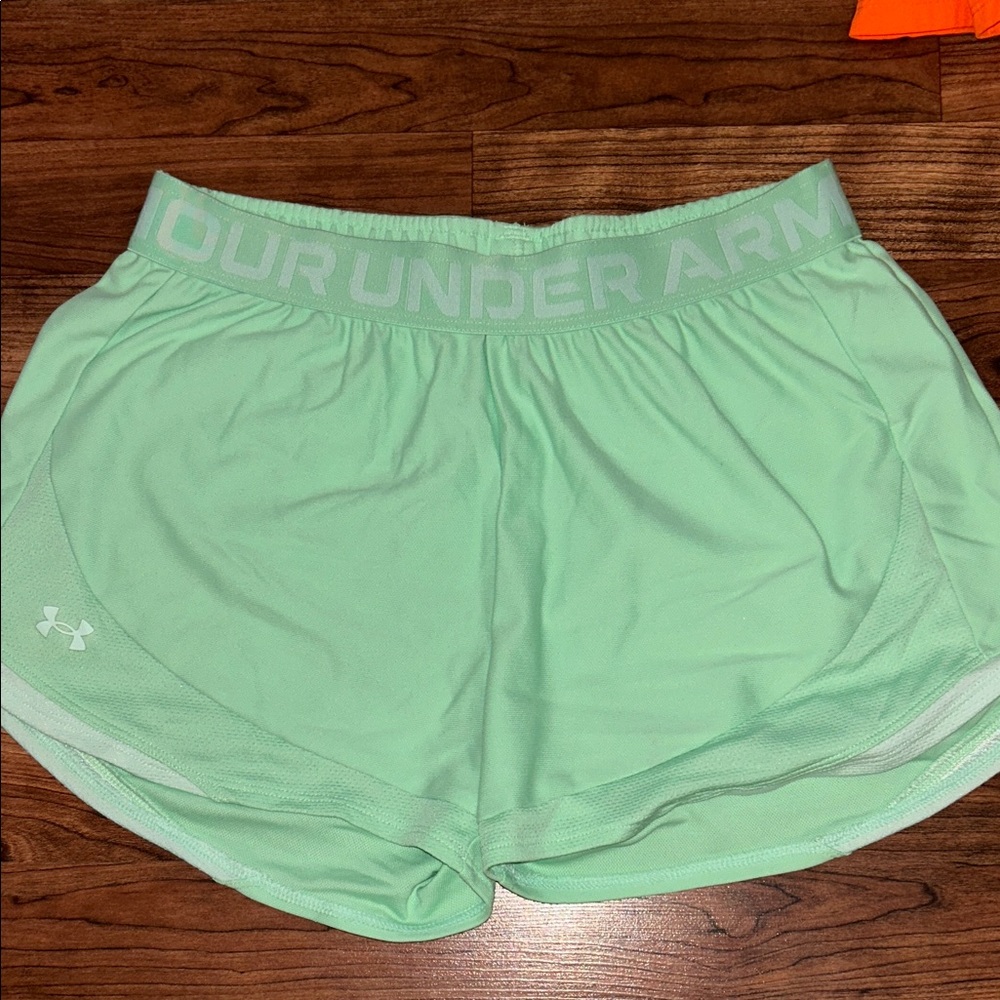 Under armour lime green athletic shorts